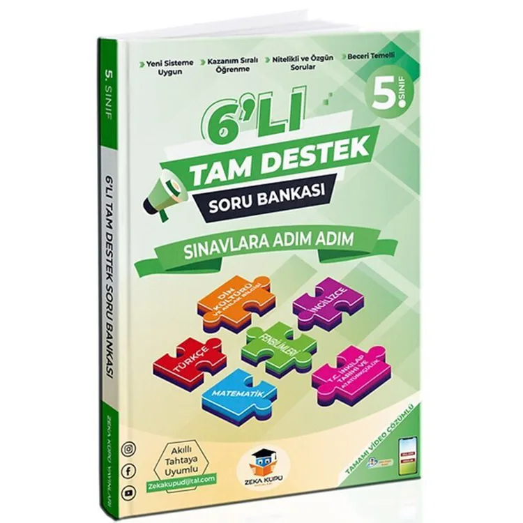 ZEKA KÜPÜ 5. SINIF 6'LI TAM DESTEK SORU BANKASI