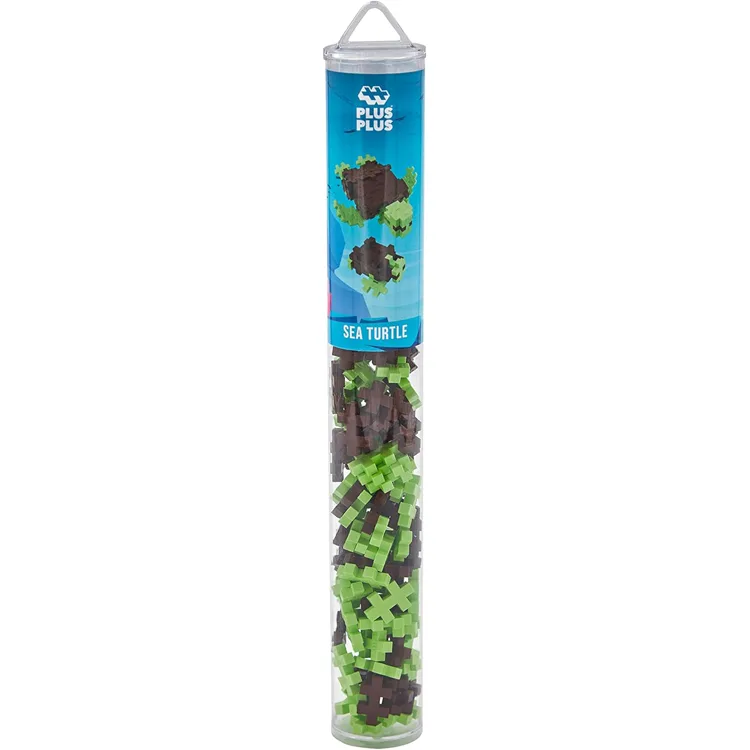 PLUS-PLUS 4115 SEA TURTLE MİNİ MİX BLOK PUZZLE YAPI SETİ 100 PARÇA TÜP