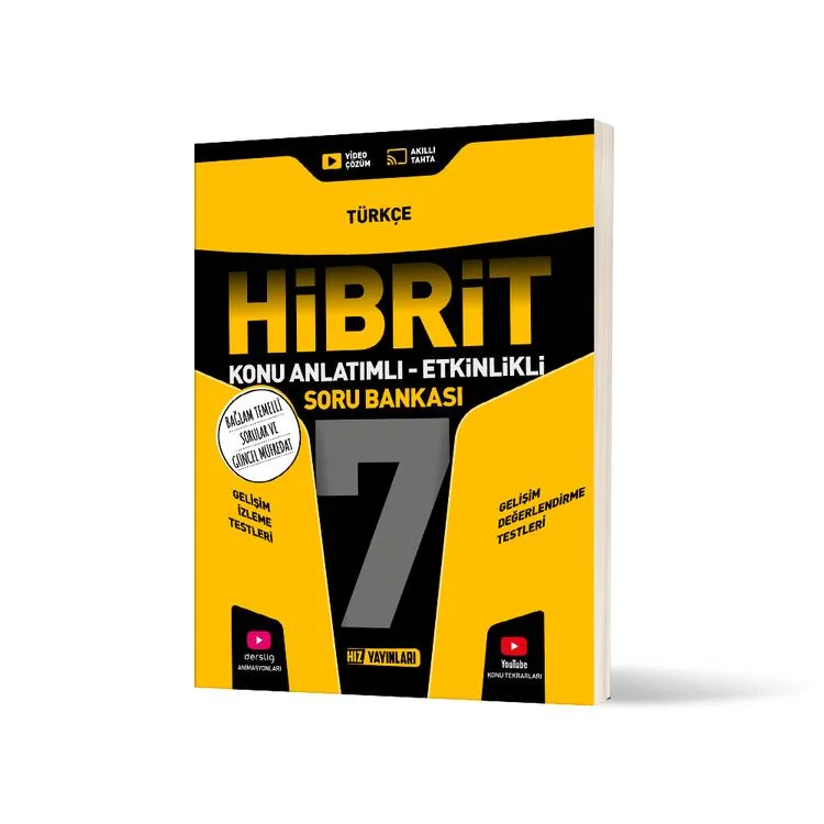 HIZ 7. SINIF HİBRİT TÜRKÇE KONU ANLATIMLI ETKİNLİKLİ SORU BANKASI