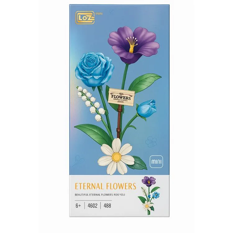 VAGONLIFE LOZ 4602 EBEDİ ÇİÇEKLER SERİSİ - MAVİ UMUT 488 PARÇA BLOCK OYUNCAK 3+