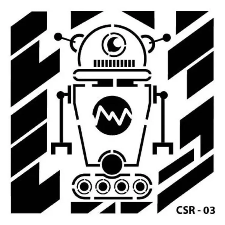 CADENCE CSR-03 STENCİL ŞABLON 25x25 - SEVİMLİ ROBOT