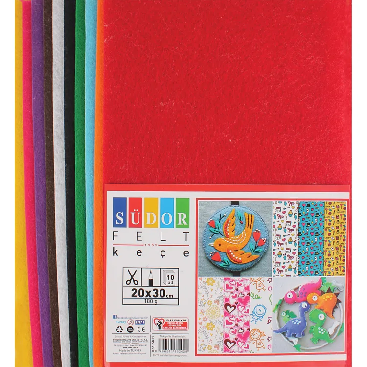 SÜDOR SK37 20X30 CM 10 RENK 180 G KEÇE