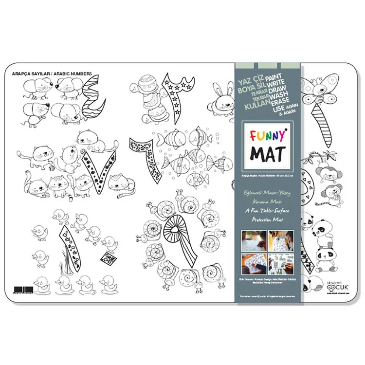 AKADEMİ ÇOCUK - FUNNY MAT - ARAPÇA SAYILAR 48x33,5cm