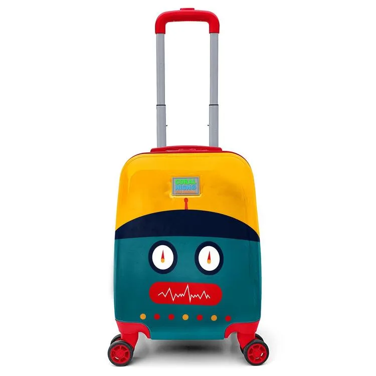 CORAL HIGH 16746 LACİVERT ÇİVİT ROBOT DESENLİ MİNİ ÇOCUK VALİZİ