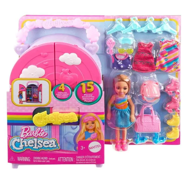 MATTEL HXN03 BARBIE CHELSEA 'NIN GARDROBU OYUN SETİ 3+