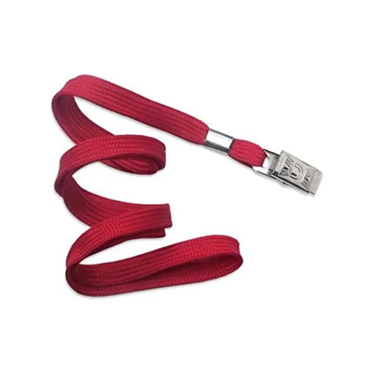 KRAF 510G METAL KLIPSLİ KART ASKI İPİ KIRMIZI
