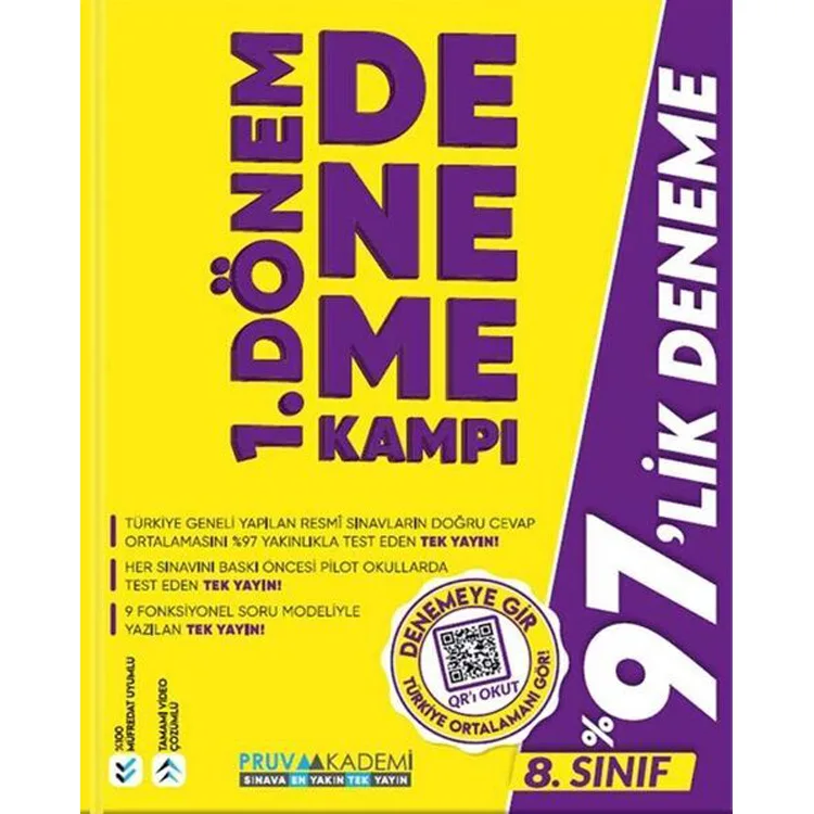 PRUVA AKADEMİ 8.SINIF 1.DÖNEM KAMPI DENEME