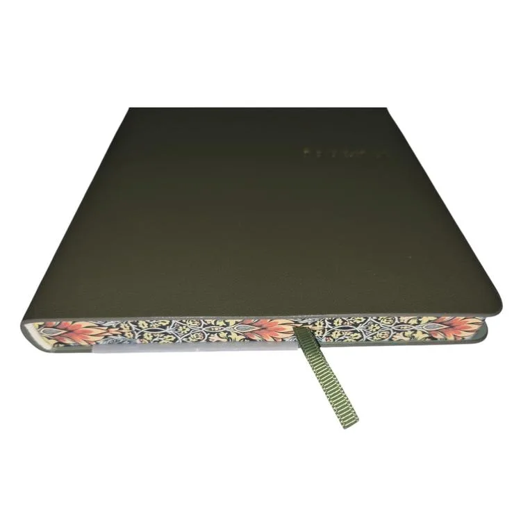 VICTORIA'S JOURNALS SMYTH ART 126-2800 ESNEK KAPAK A5 100gr. 96YP. ÇİZGİSİZ (DÜZ) KENAR DESENLİ DEFTER HAKİ YEŞİL