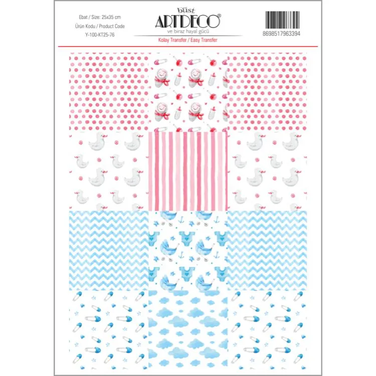 ARTDECO KOLAY TRANSFER 25X35CM DESEN NO:76