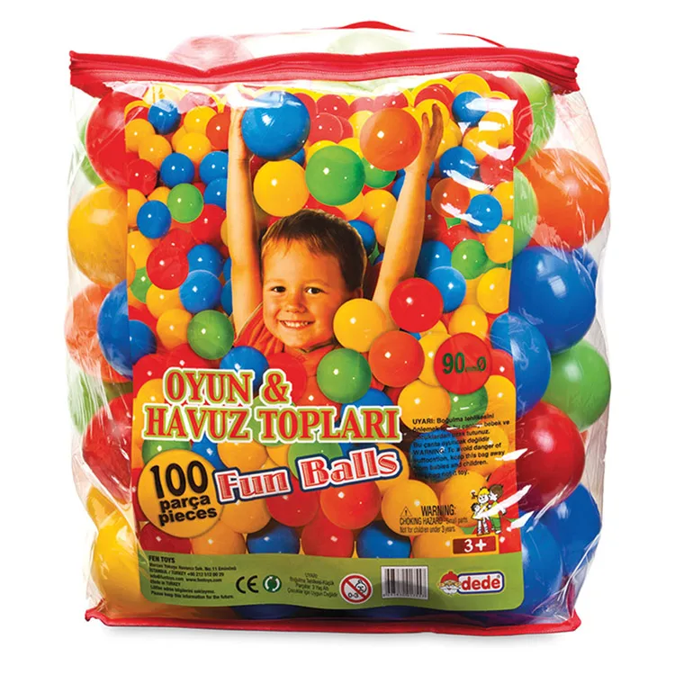 DEDE 01755 OYUN VE HAVUZ TOPLARI 9CM 100'LÜ PVC TORBALI