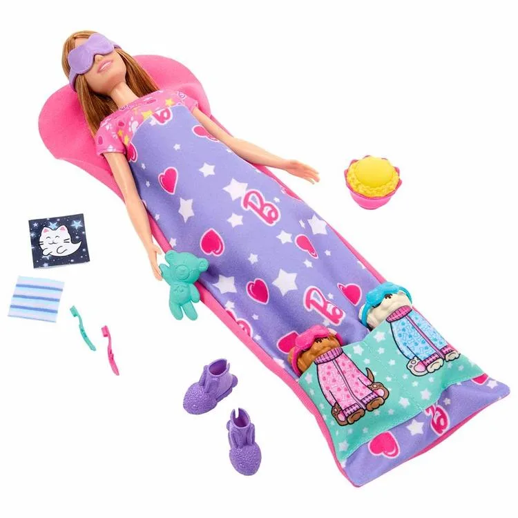 BARBIE HXN01 BARBIE KÖPEKCİKLERİ PİJAMA PARTİSİ OYUN SETİ 3+