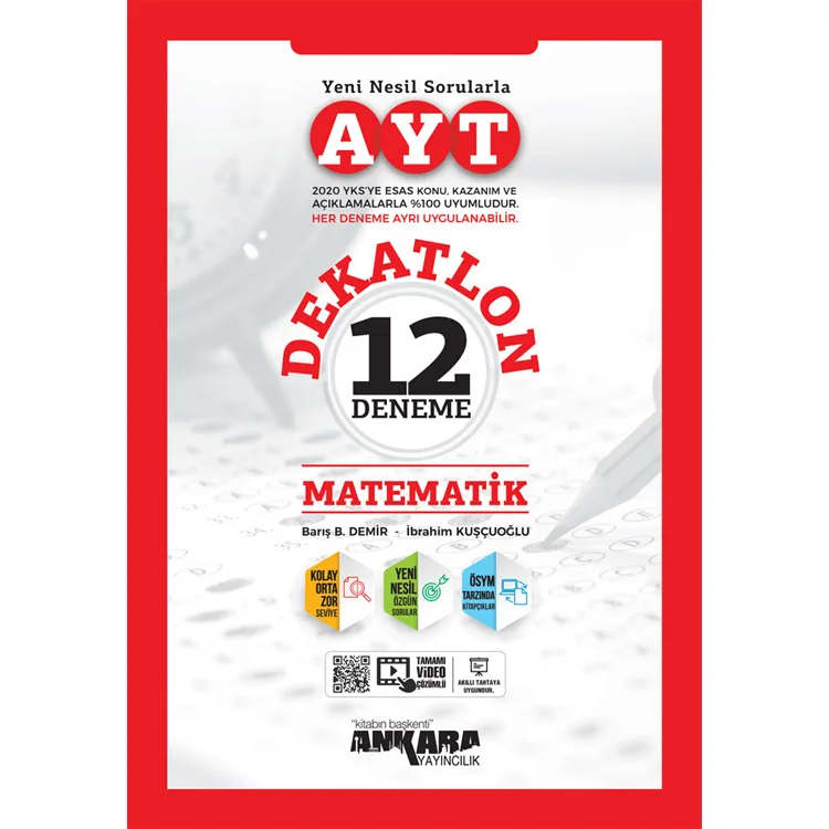 ANKARA YKS AYT DEKATLON MATEMATİK 12 DENEME