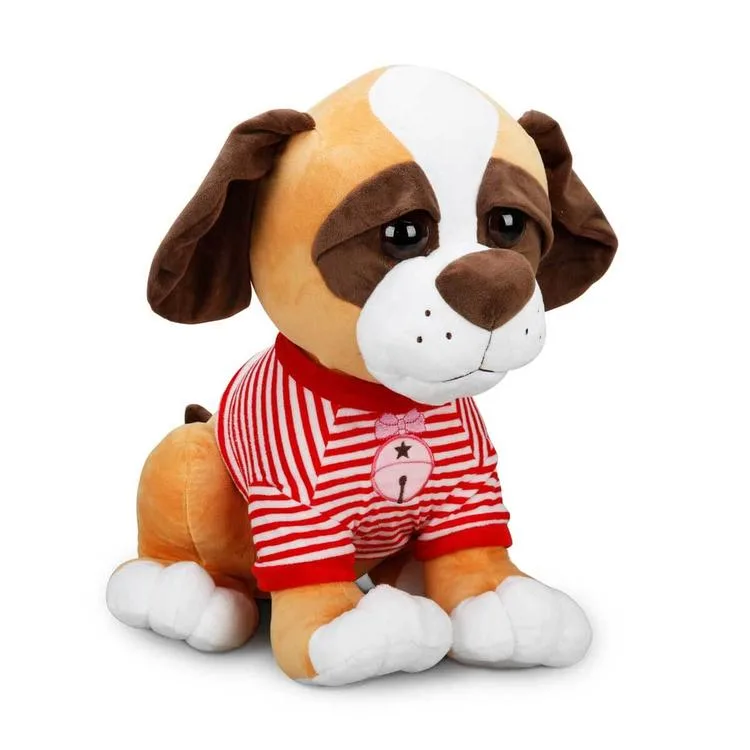 SUNMAN PELUŞ LH4011-15 OTURAN ÇİZGİLİ TİŞÖRTLÜ KÖPEK 44 CM