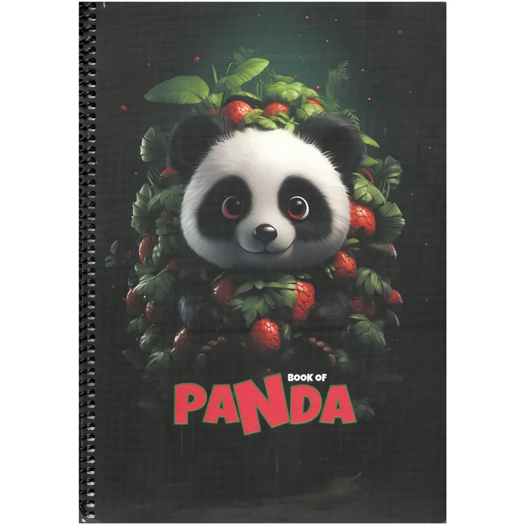 GIPTA PANDA SPİRALLİ KARTON KAPAK A4 80YP. KARELİ DEFTER