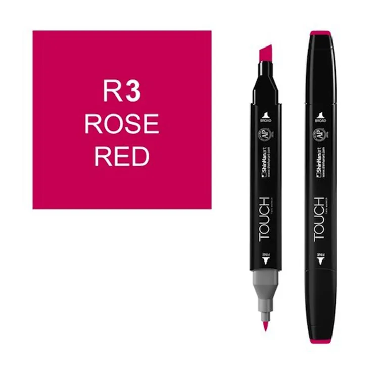 TOUCH TWIN R3 ÇİFT UÇLU MARKER ROSE RED