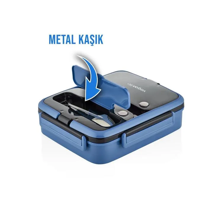 VAGONLİFE ÇELİK YEMEK KABI 3 HAZNELİ LUNCH BOX BL10164 1000 ML