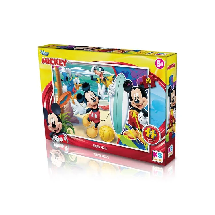 KS GAMES MCH709 MICKEY MOUSE 48x34cm YAPBOZ/PUZZLE 50 PARÇA 5+
