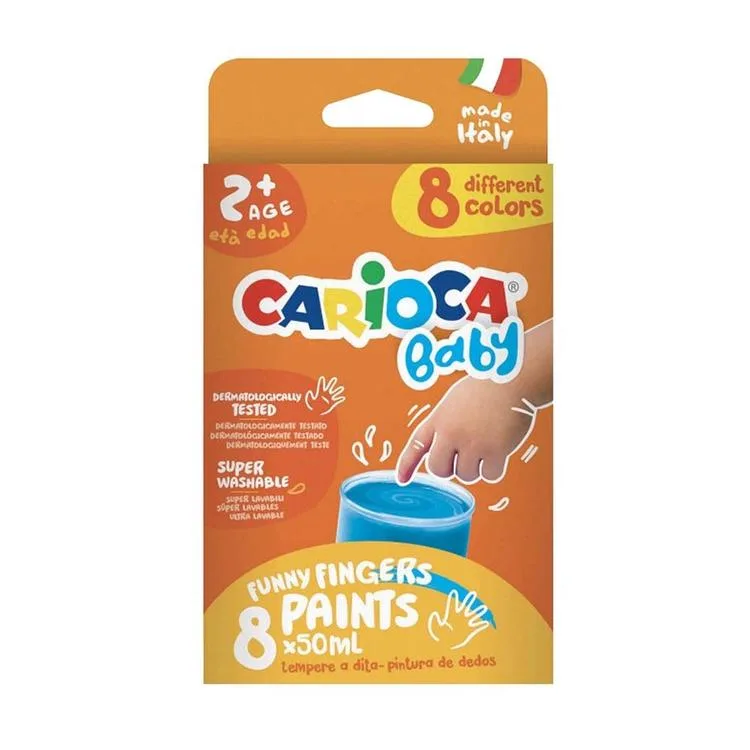 CARIOCA 43174 BABY PARMAK BOYASI 50 ML 8 RENK - 1 SET