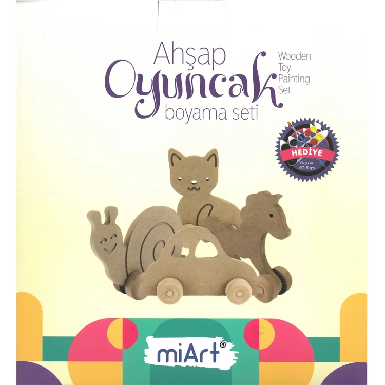 MİART AHŞAP OYUNCAK BOYAMA SETİ 16 KEDİ