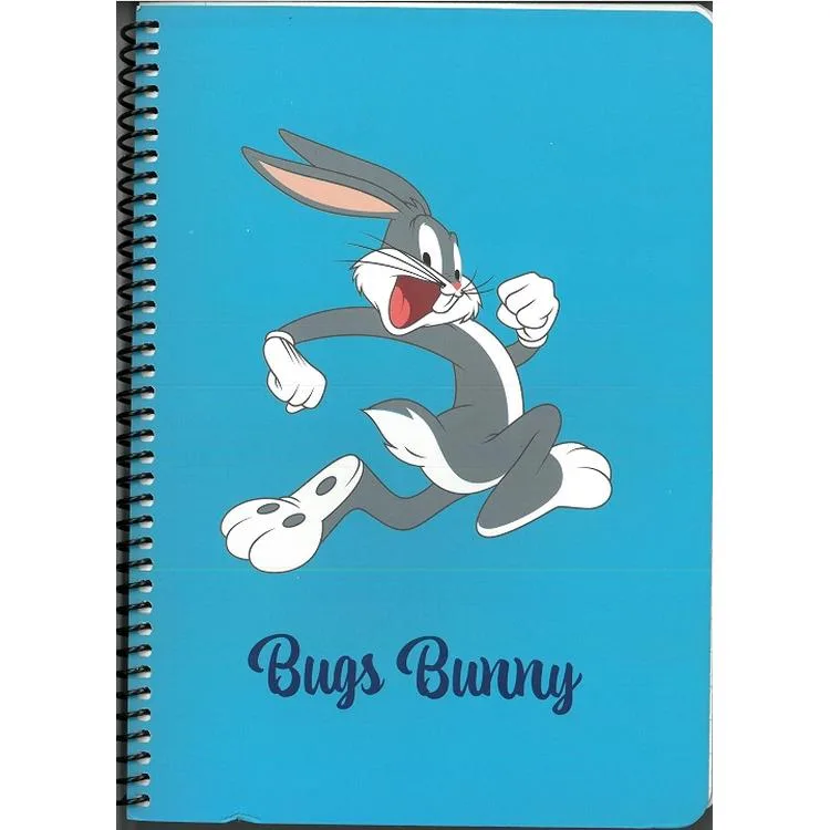 MABBELS 388166 BUGS BUNNY 17x24 SPİRALLİ KARTON KAPAK ÇİZGİLİ DEFTER