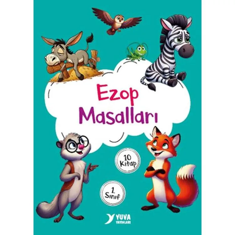 EZOP MASALLARI 10 KİTAP SET + SORU KİTABI ( 1. SINIFLAR İÇİN)