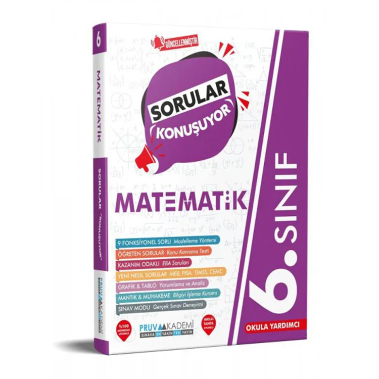 PRUVA 6. SINIF MATEMATİK SORULAR KONUŞUYOR SORU BANKASI