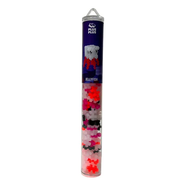 PLUS-PLUS 4114 JELLYFISH MİNİ MİX BLOK PUZZLE YAPI SETİ 100 PARÇA TÜP
