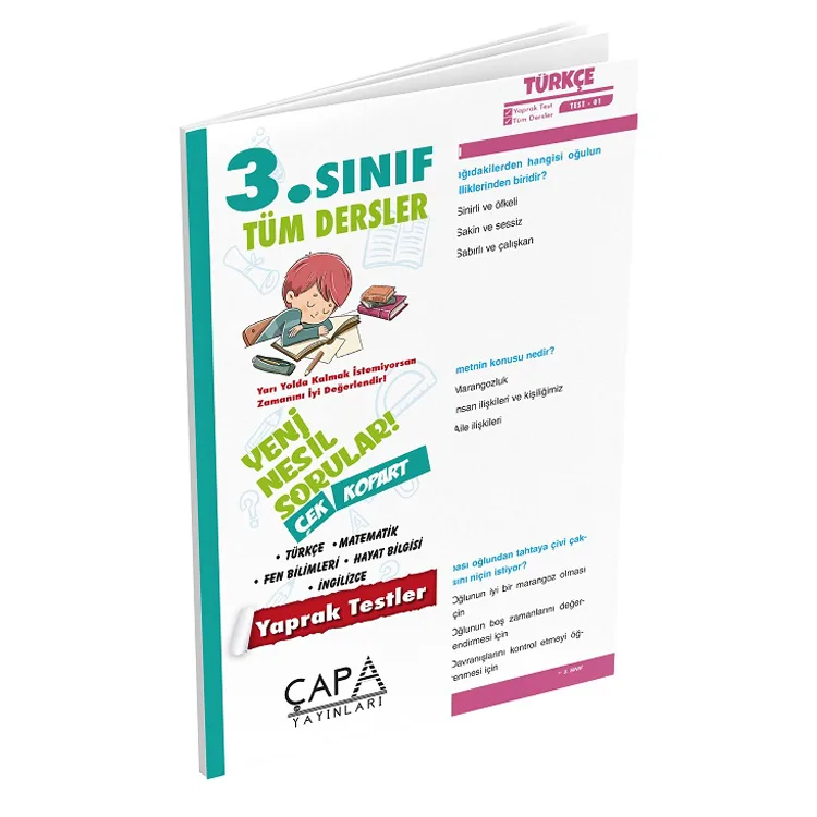 ÇAPA 3. SINIF TÜM DERSLER YAPRAK TEST