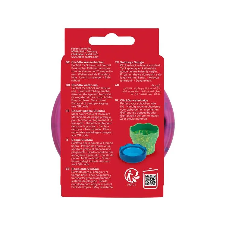 FABER KATLANIR SULU BOYA SULUĞU (SU KABI) CLİCK&GO PEMBE MARBLE -181527 TEKLİ