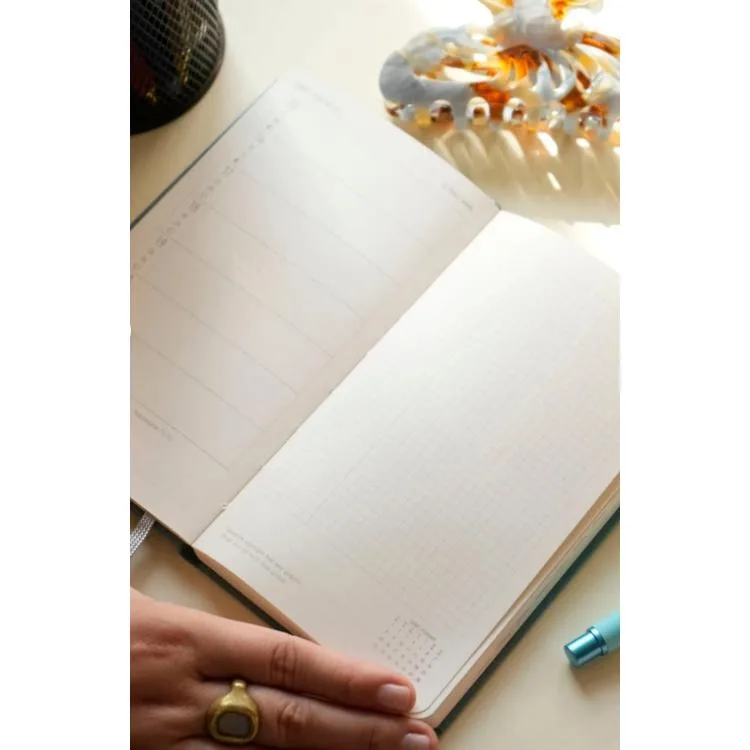 VICTORIA'S JOURNALS 226-4061 10x17 cm CANVAS 100 GR HAFTALIK AJANDA - TURKUAZ
