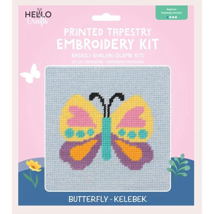HELLO CRAFTS HC503 BASKILI GOBLEN KİTİ - KELEBEK