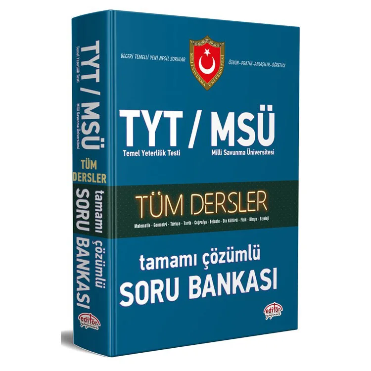 EDİTÖR TYT MSÜ TÜM DERSLER TAMAMI ÇÖZÜMLÜ SB.