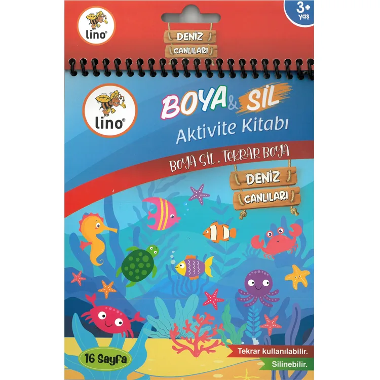 LİNO BS-1002 BOYA & SİL AKTİVİTE KİTABI - DENİZ CANLILARI