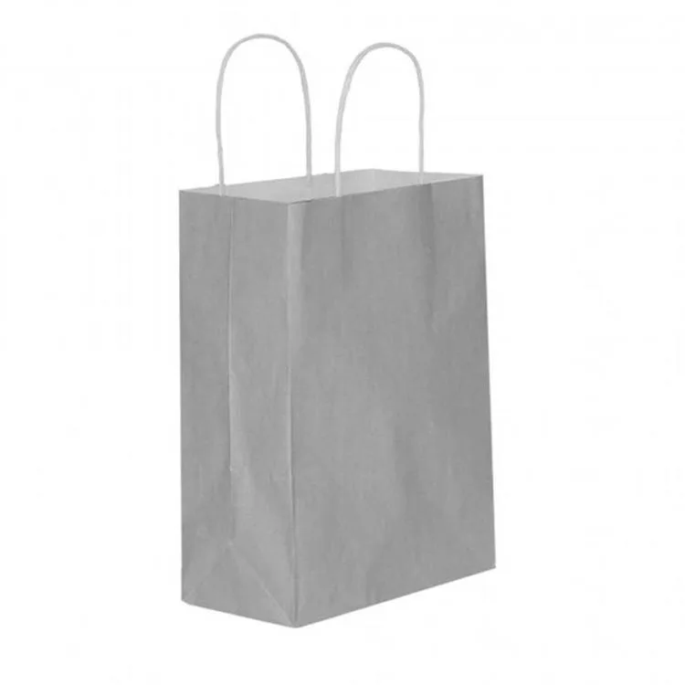 TEKNOPOİNT KARTON KRAFT GÜMÜŞ HEDİYE ÇANTASI 31X41 - TEKLİ