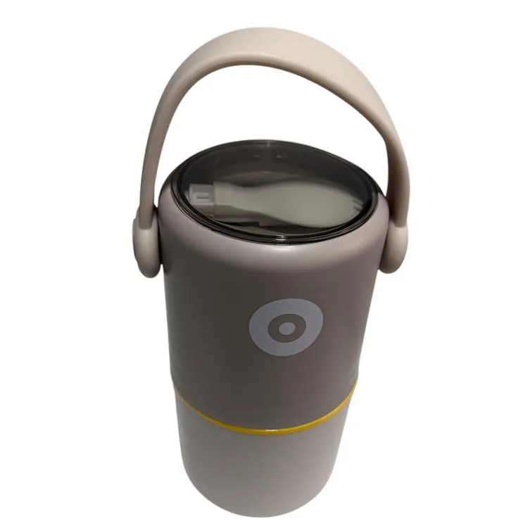 VAGONLİFE PASLANMAZ ÇELİK KULPLU TAŞINABİLİR 2 BÖLMELİ SİLİNDİR YEMEK KABI - LUNCH BOX VGN1267B 820ML - KAHVERENGİ