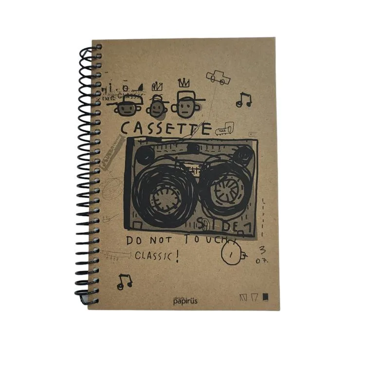 PAPİRÜS KRAFT SERT KAPAK SPİRALLİ 19X27 80YP. ÇİZGİLİ DEFTER