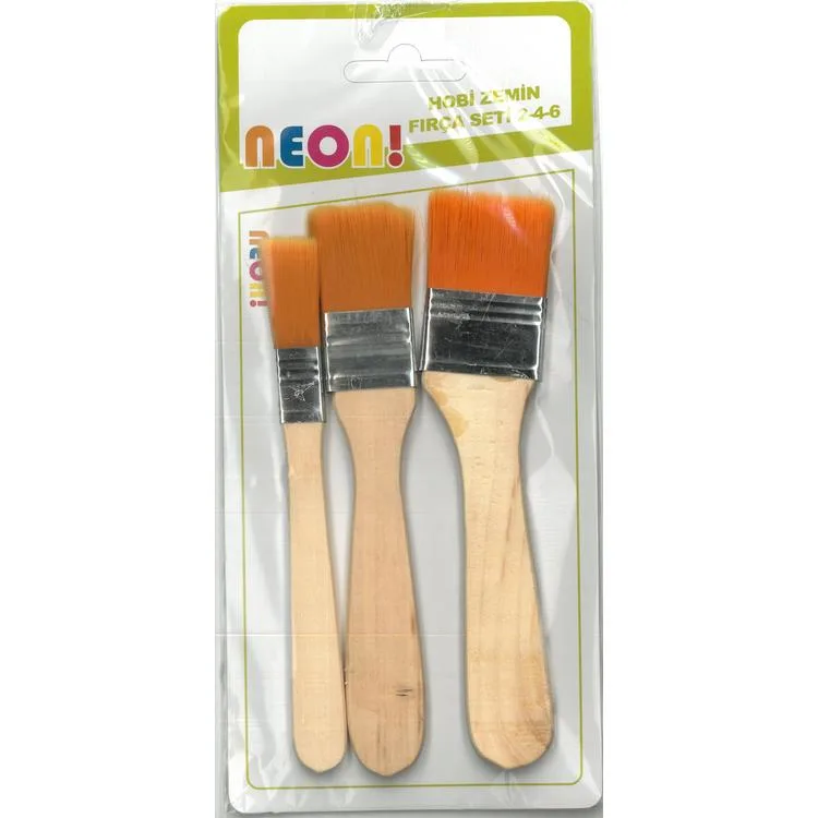 AVEGA NEON HKD-82 ZEMİN FIRÇASI 3'LÜ SET (1 PAKET)