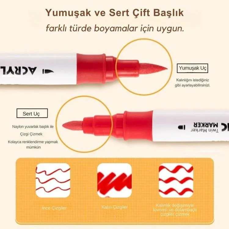 RİCH 17888-27 ART-X ÇİFT TARAFLI DUO AKRİLİK MARKER MOR