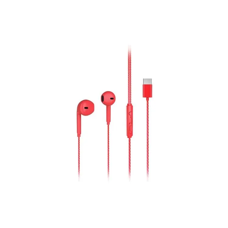 LENOVO LECOO EH104 TYPE-C KABLOLU KULAKİÇİ MİKROFONLU KULAKLIK KIRMIZI