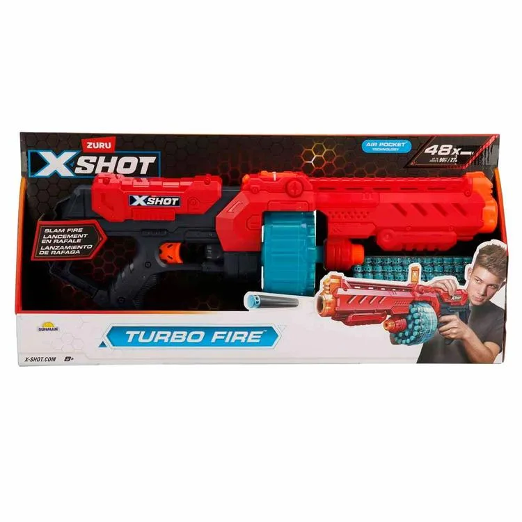 SUNMAN ZURU 36270 X-SHOT EXCEL TURBO FİRE SÜNGER ATAN SİLAH 8 MERMİ 48+