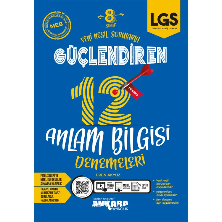 ANKARA 8.SINIF LGS GÜÇLENDİREN 12 ANLAM BİLGİSİ DENEMELERİ