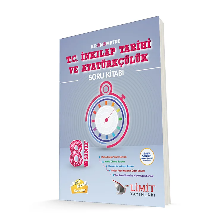 LİMİT 8. SINIF KRONOMETRE T.C. İNKILAP TARİHİ VE ATATÜRKÇÜLÜK SORU KİTABI