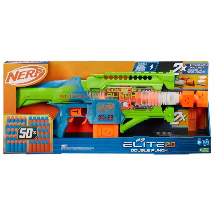 HASBRO NERF E6363 ELITE 2.0 DOUBLE PUNCH SÜNGER ATAN SİLAH 50 MERMİ 8+
