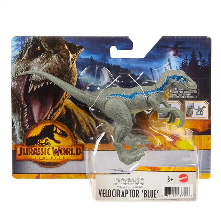 MATTEL HDX18/GWD01 JURASSIC WORLD TEHLİKELİ DİNOZOR FİGÜRÜ - VELOCIRAPTOR BLUE