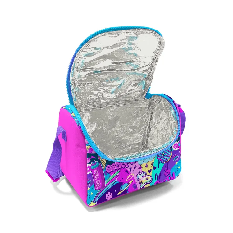 CORAL HIGH 11760 KIDS PEMBE MOR GRAFİTİ DESENLİ THERMO BESLENME ÇANTASI