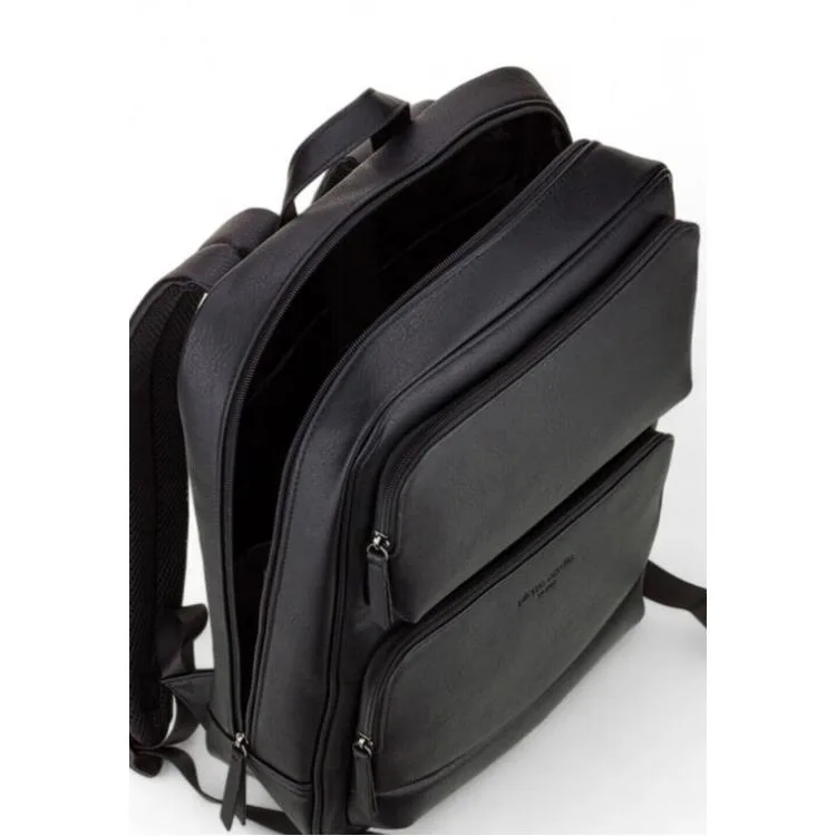 PIERRE CARDIN 01PC00106-S LAPTOP BÖLMELİ SUNİ DERİ SIRT ÇANTASI SİYAH