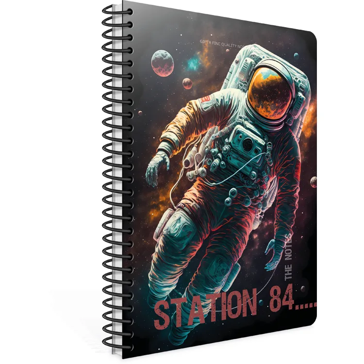 GIPTA STATION SPİRALLİ KARTON KAPAK A4 80YP. KARELİ DEFTER 7180 - TEKLİ