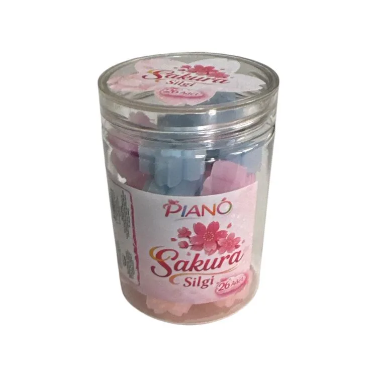 TMN 719798 PIANO JELLY FLOWERS KAVANOZ SİLGİ SETİ 26'LI
