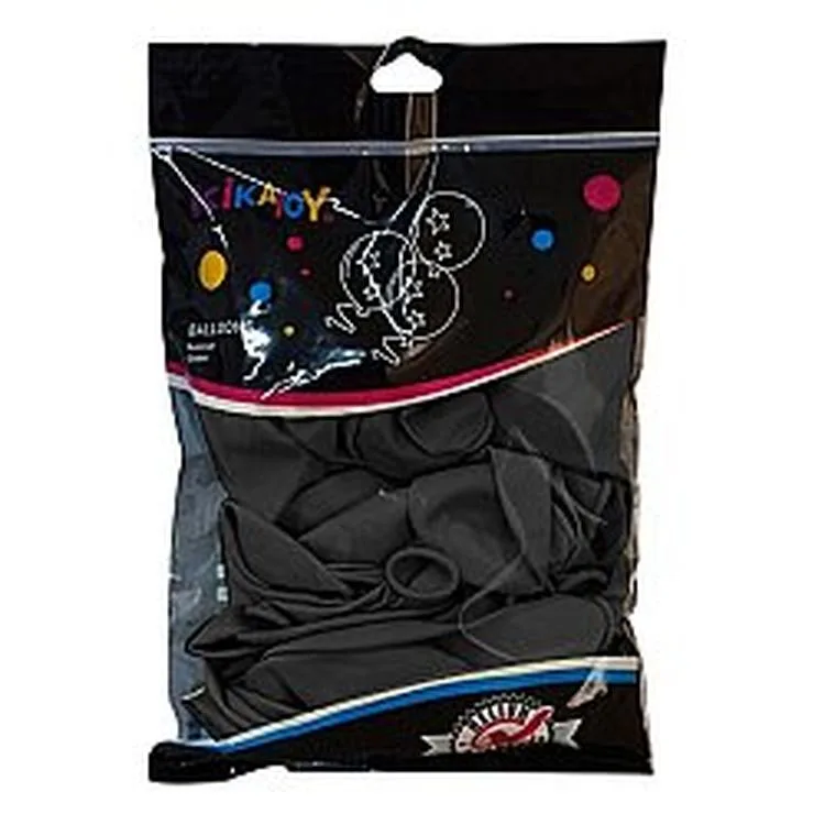 SPOT BALON 2006931-9 BASKISIZ BALON 100'lü 12" İNÇ 30cm TEK PAKET SİYAH RENK 8+