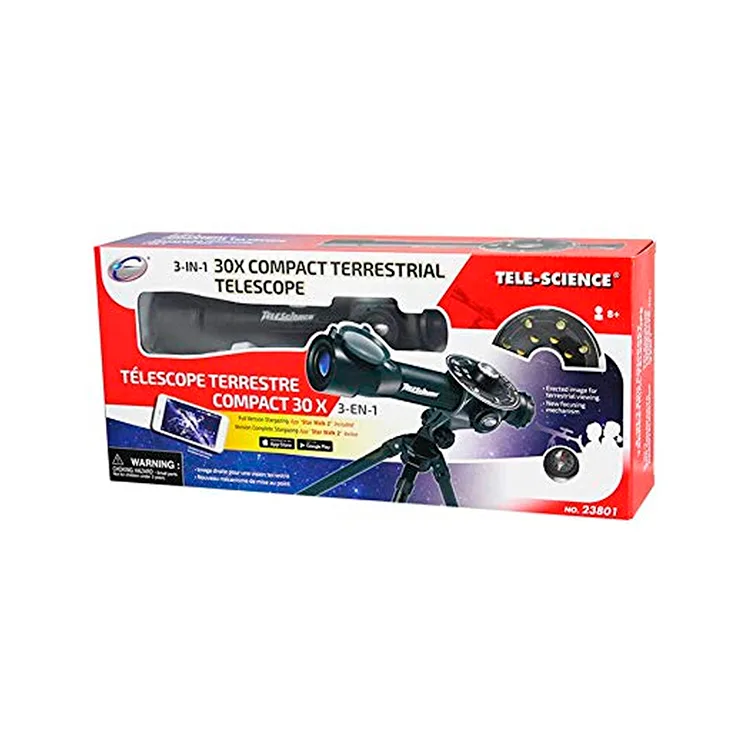 SUN S00002380 EAS-BİLİM TELE-SCIENCE SET 3'Ü 1 ARADA 30mm KOMPAKT KARASAL TELESKOP